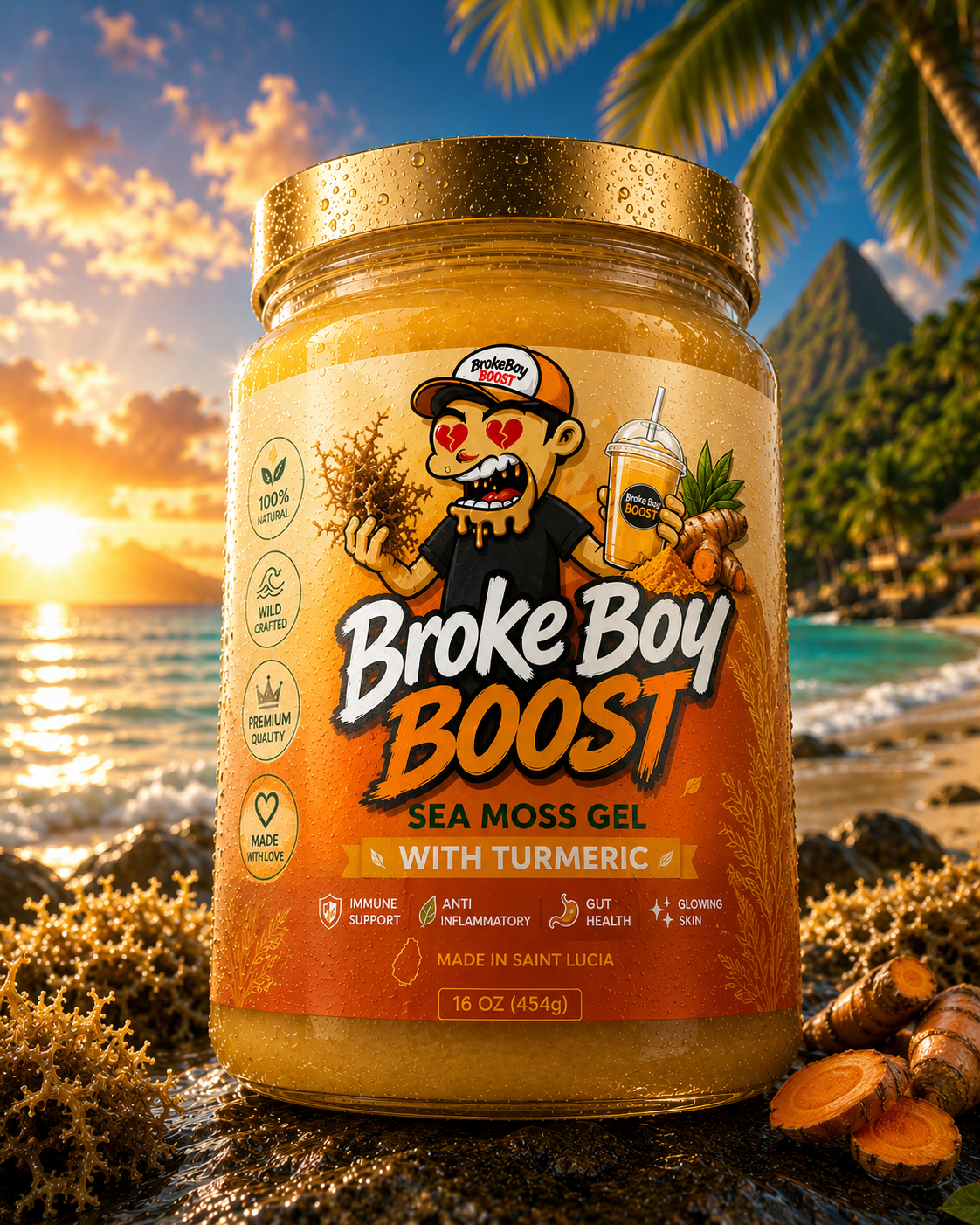 Seamoss Gel Turmeric 300ml